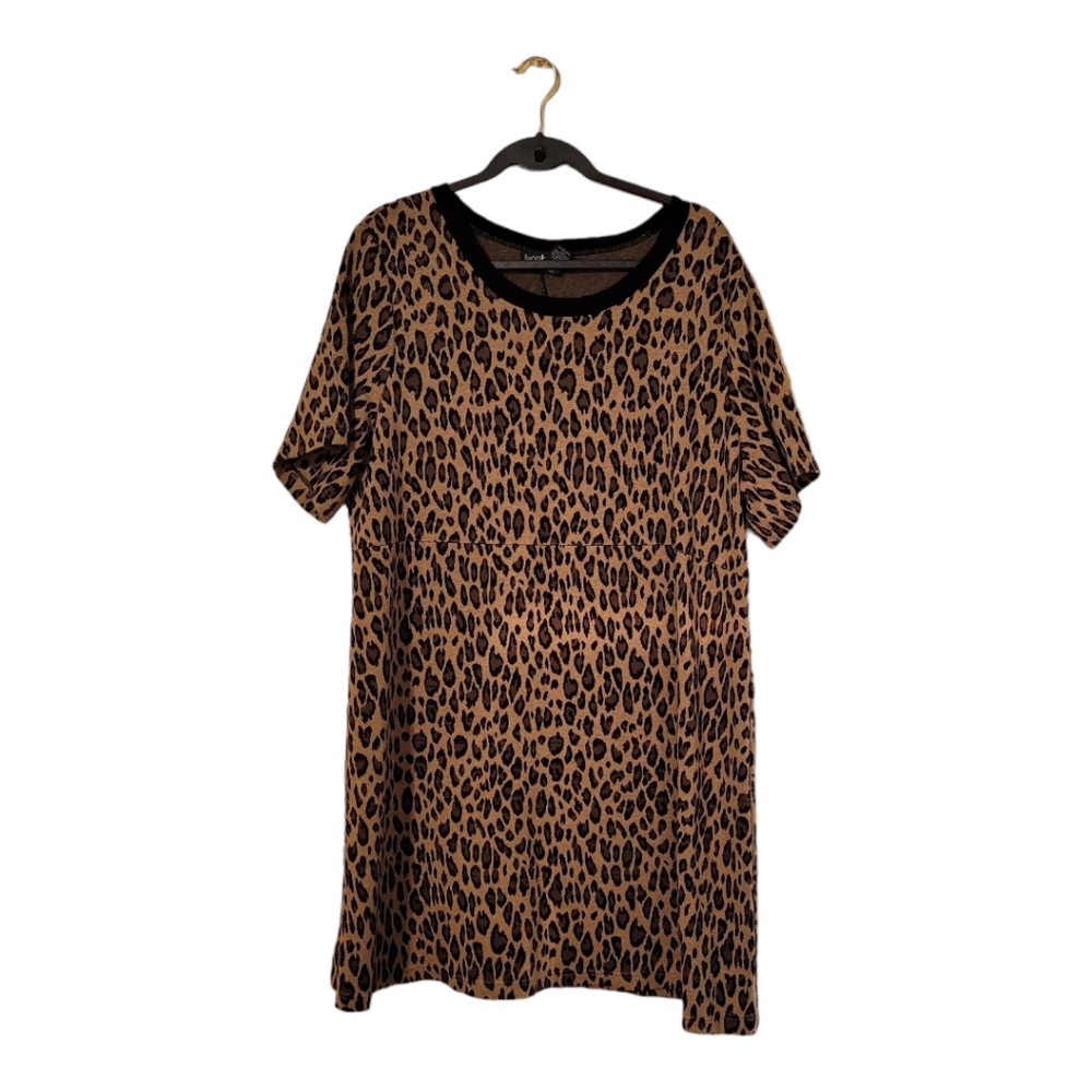 Lane Bryant Leppard Print Sweater Dress - Size 26/28 - Pre-owned